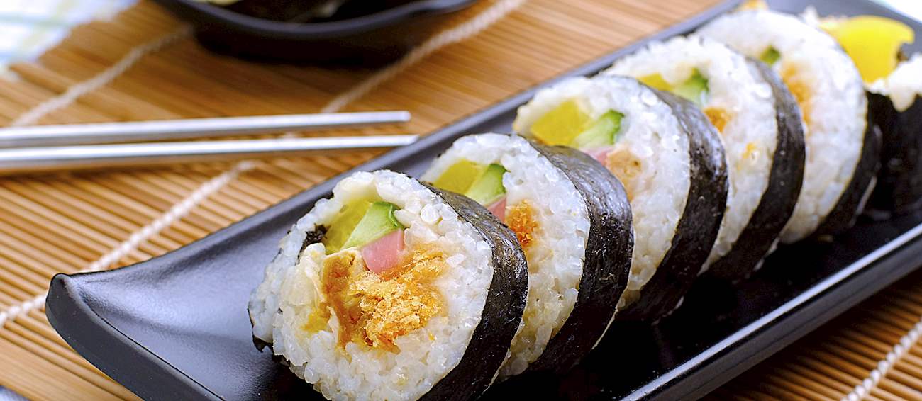 Corea Rice Gimbap | Traditional Rice Dish From South Korea, East Asia
