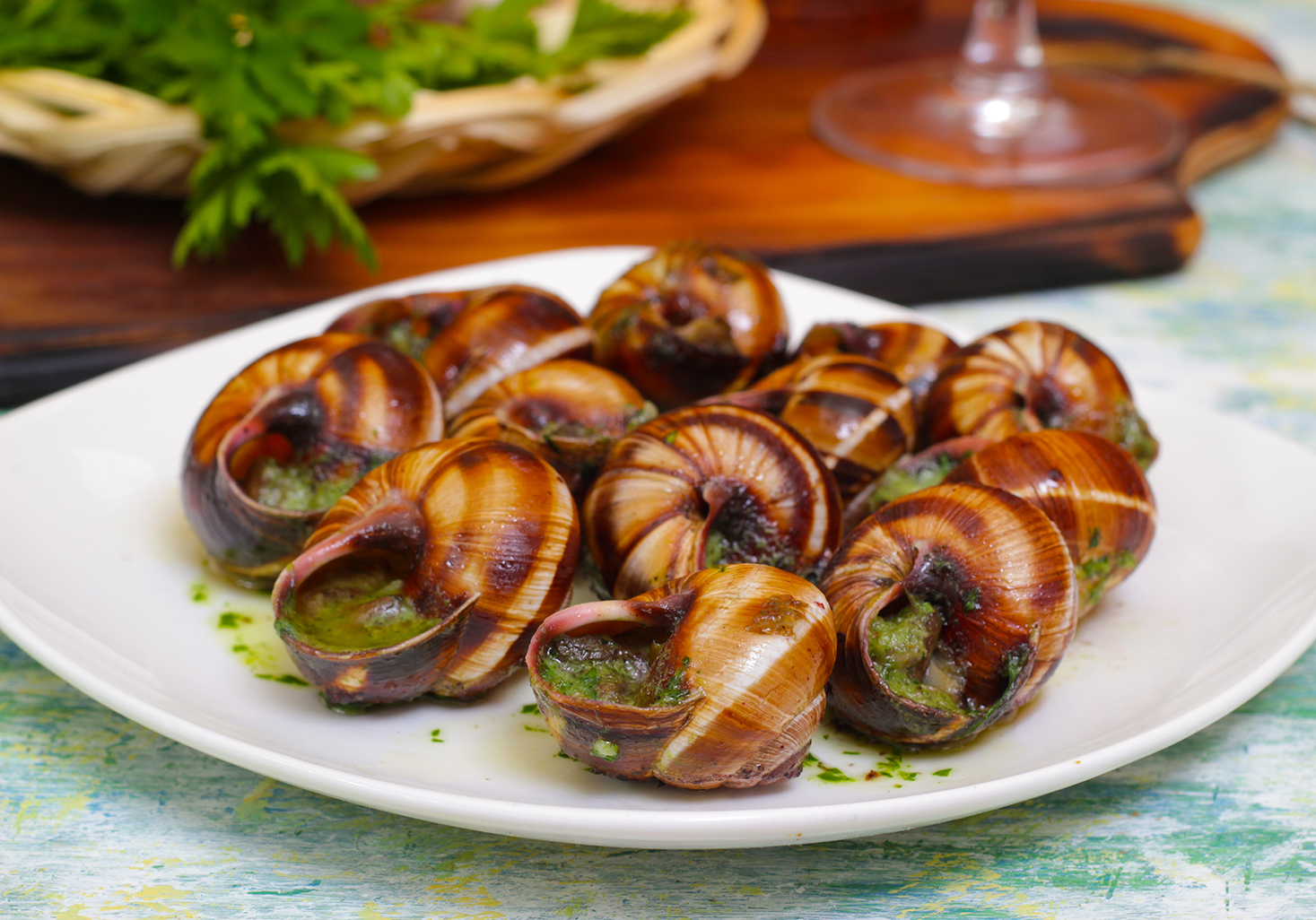 Escargots Bourguignonne  Traditional Snail Dish From Burgundy, France