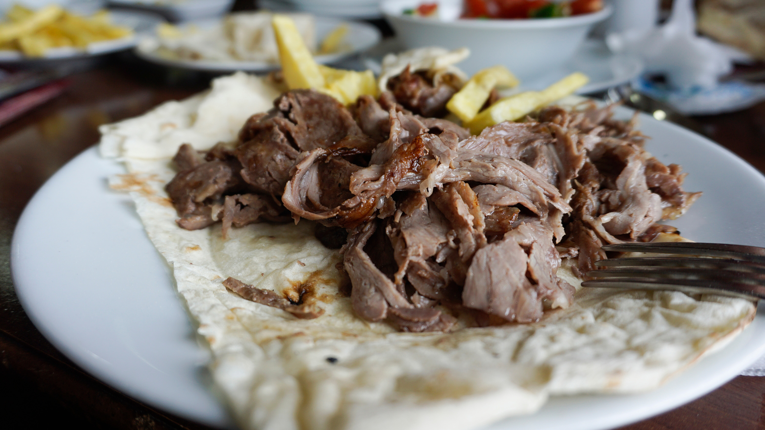 doner kebab traditional meat dish from bursa turkey