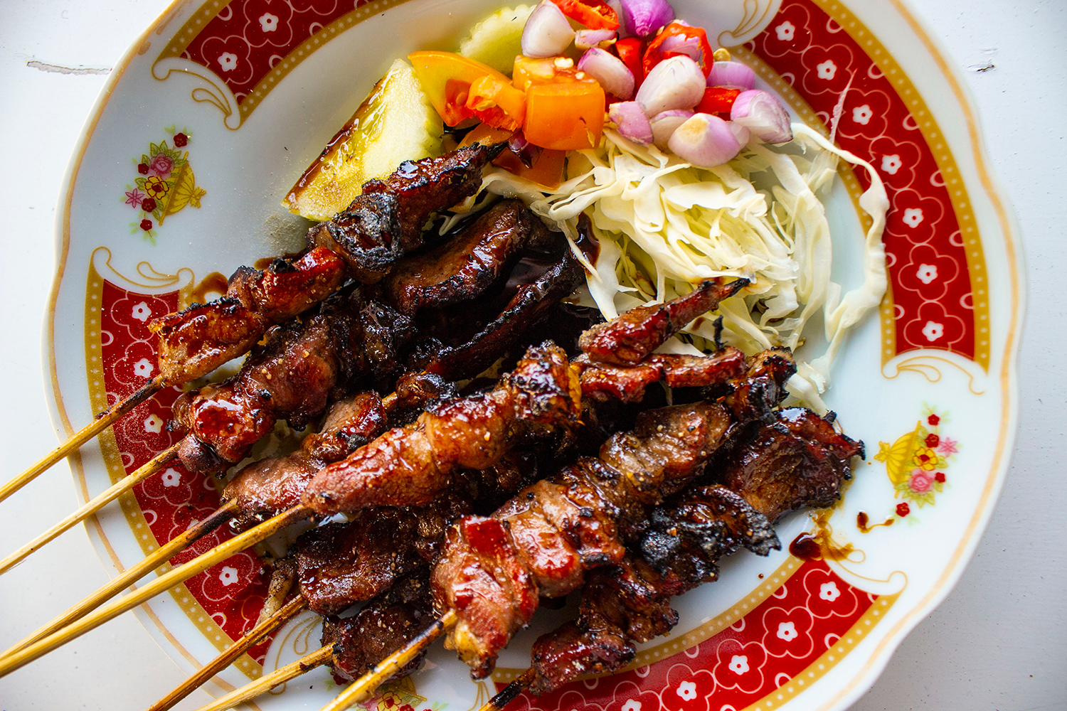 Sate Kambing Traditional Street Food From Indonesia Southeast Asia