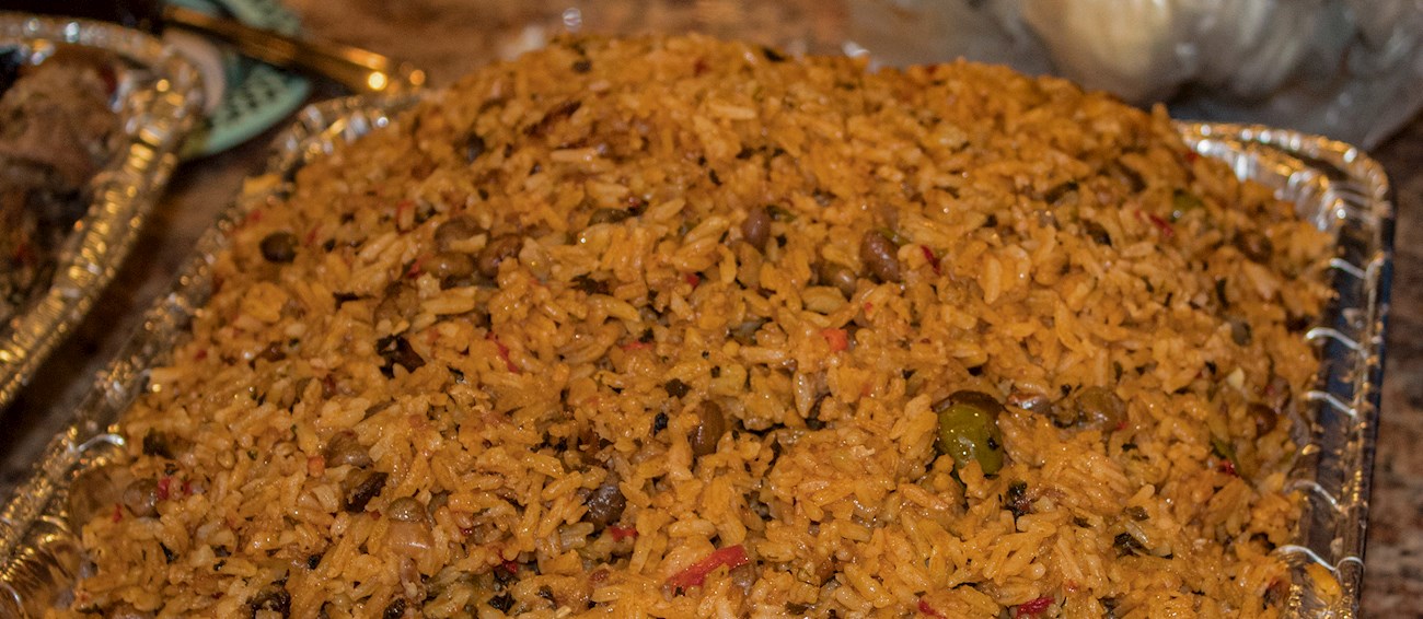 Arroz Con Gandules | Traditional Rice Dish From Puerto Rico, Caribbean