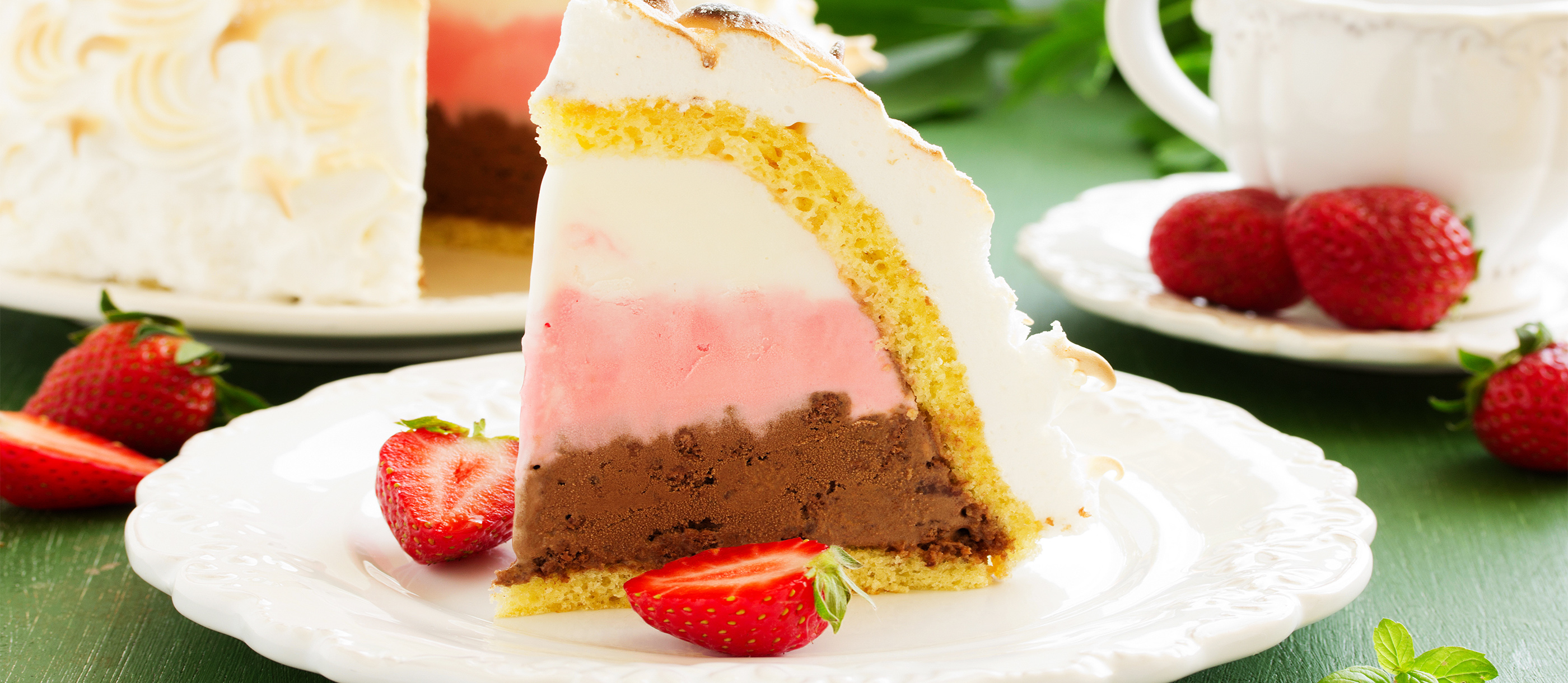 Baked Alaska Traditional Cake From New York City United States Of America