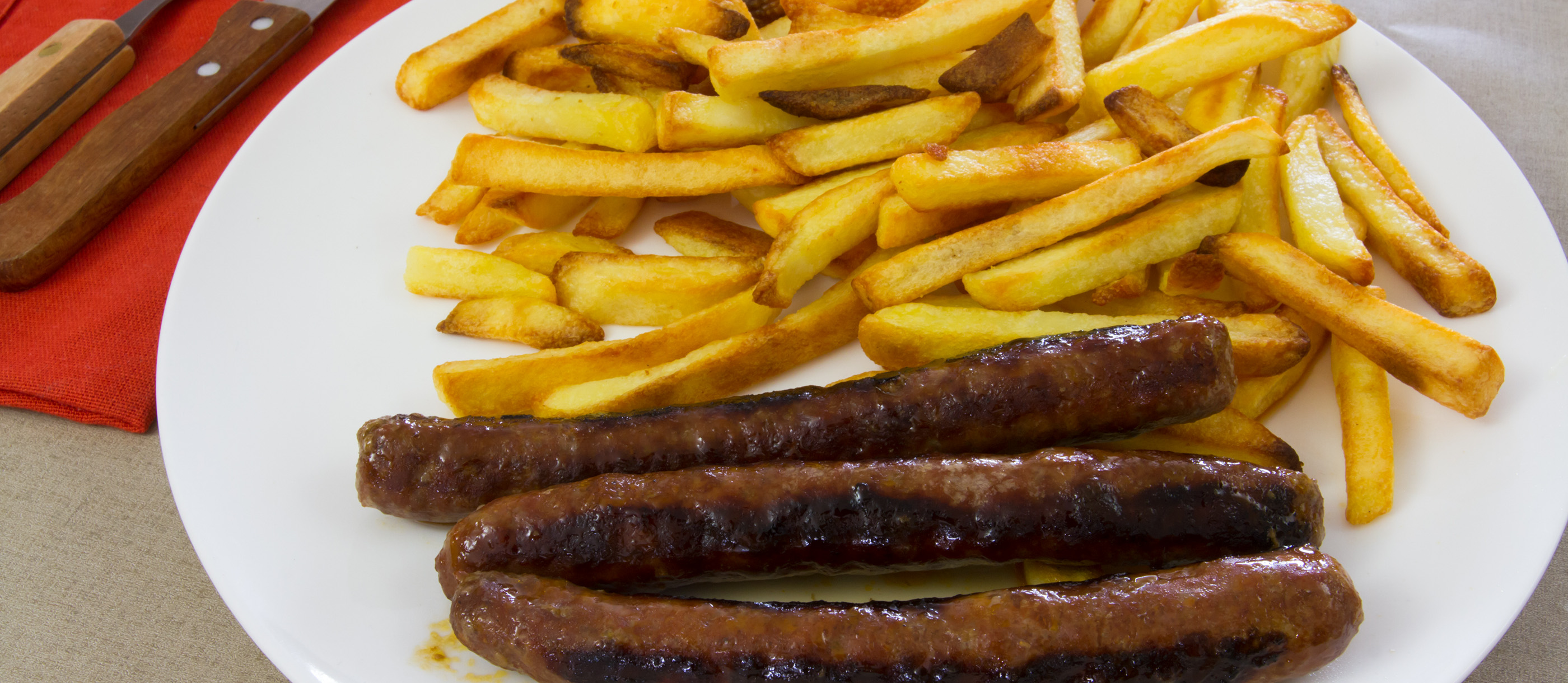 Merguez Frites Traditional Street Food From France