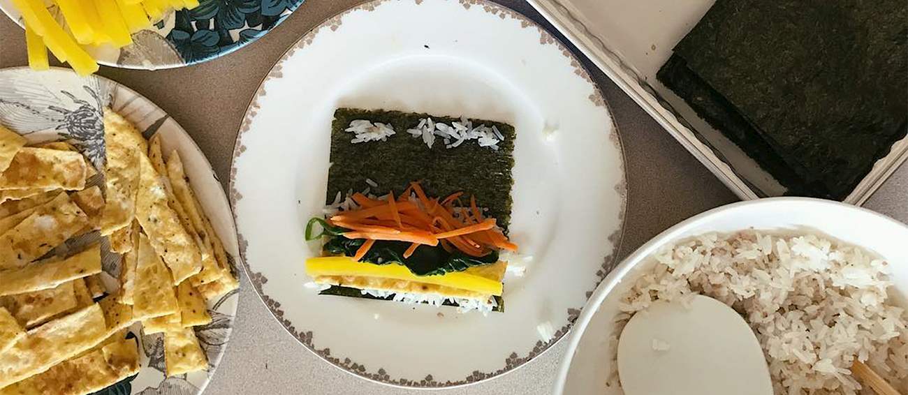 Corea Rice Mayak Gimbap | Traditional Rice Dish From South Korea, East Asia