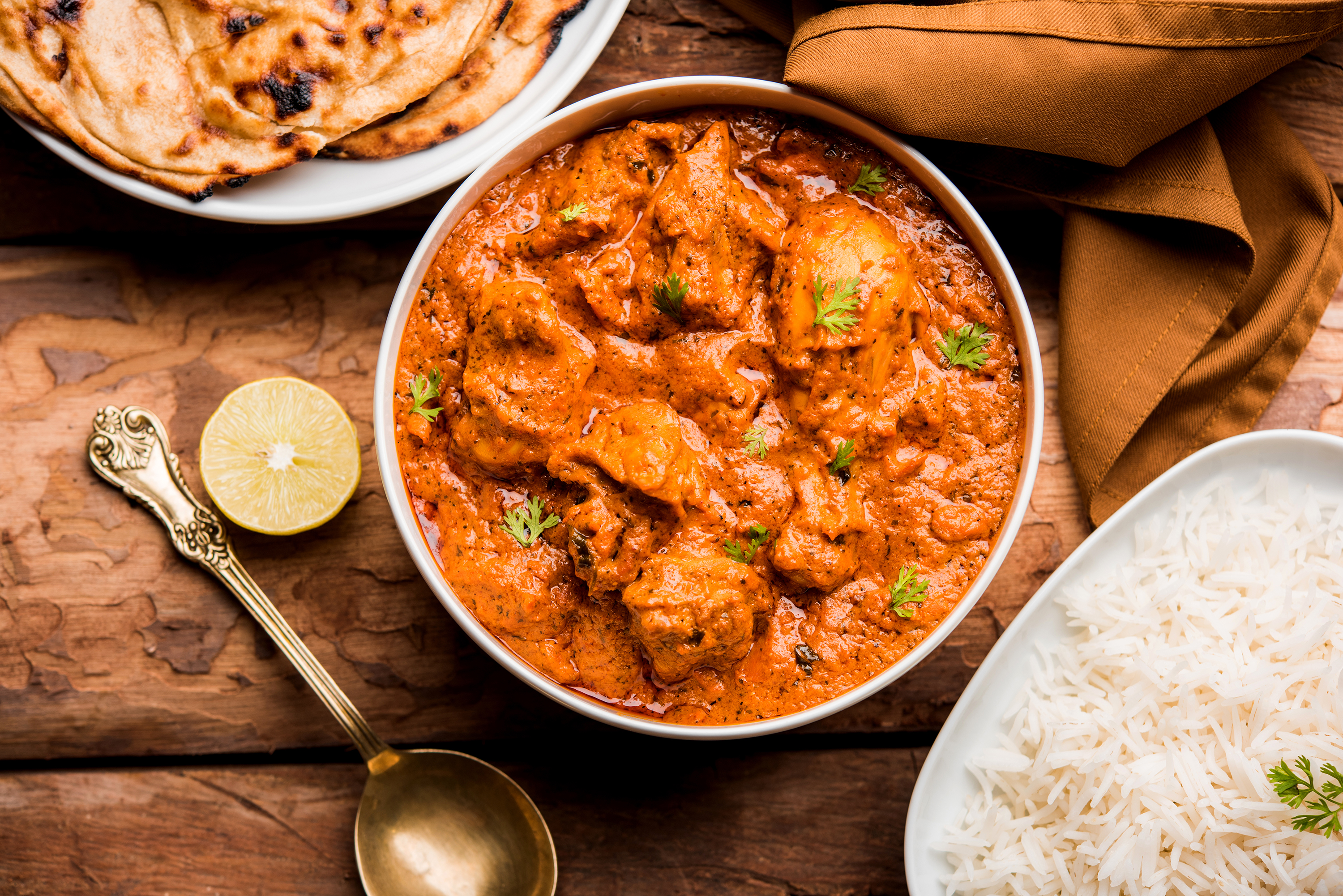 Butter chicken, другая подача