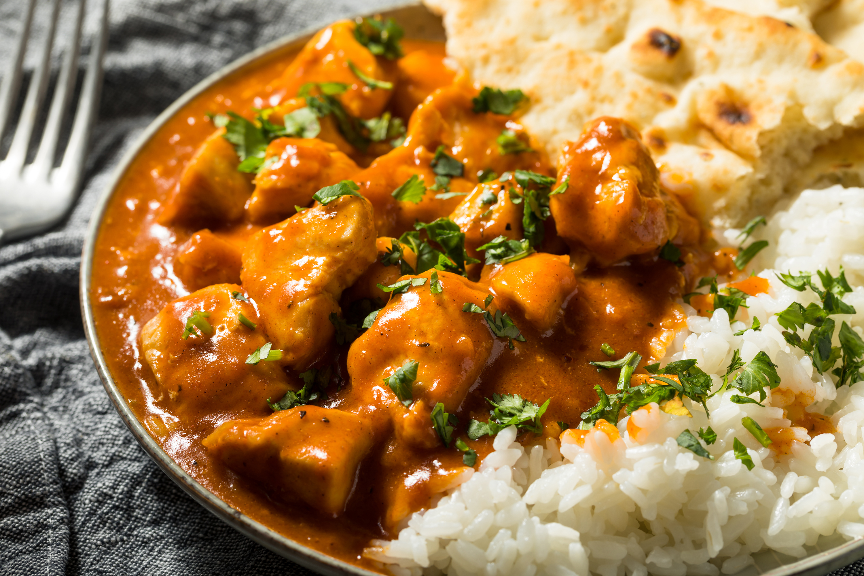 Butter chicken, другая подача