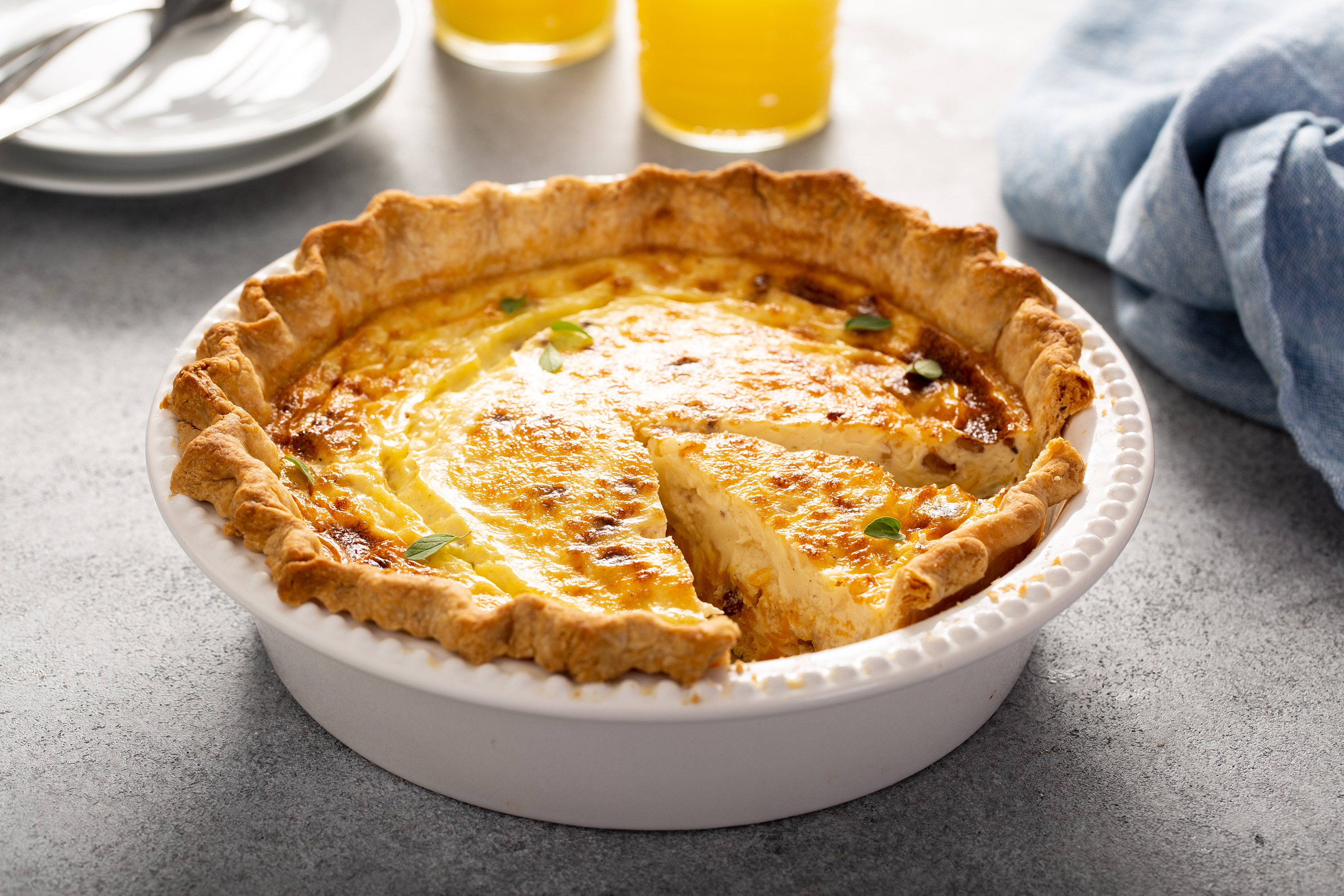 Quiche, другая подача